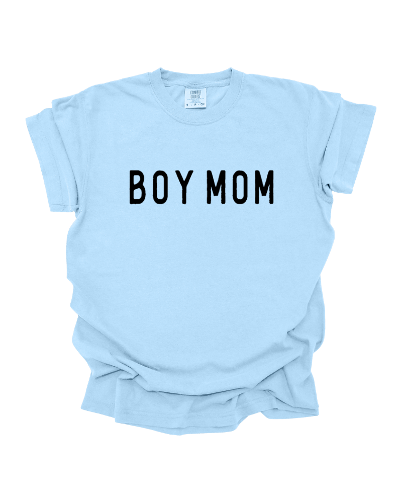 Boy Mom - Short Sleeve T-Shirt (Light Blue)