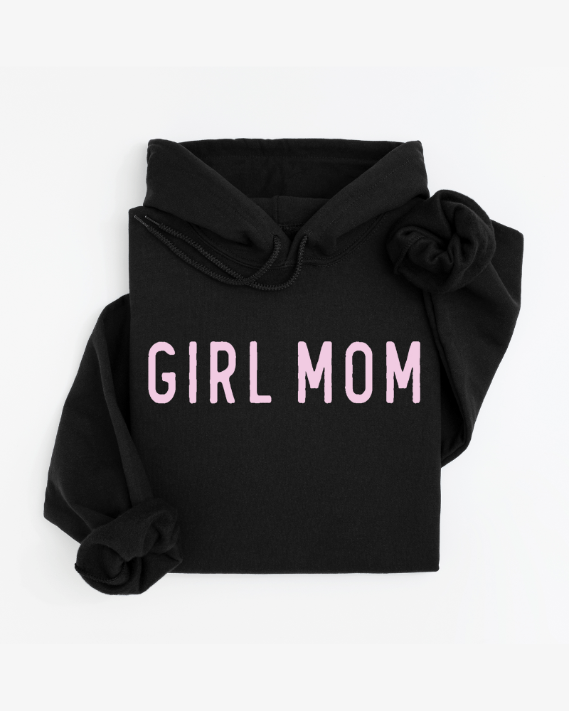 Girl Mom - Women's Hoodie (Black) - Lily + AJ Clothing Co.