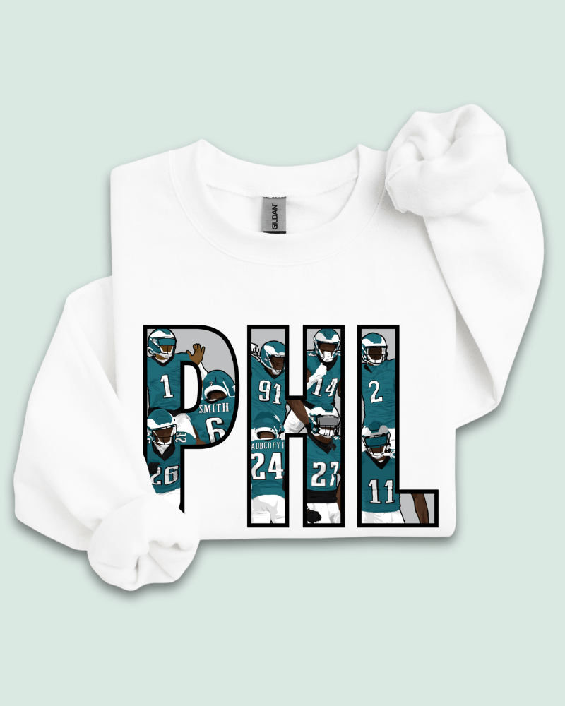 PHL Football - Toddler, Youth & Adult Crewneck Sweatshirt - Lily + AJ Clothing Co.