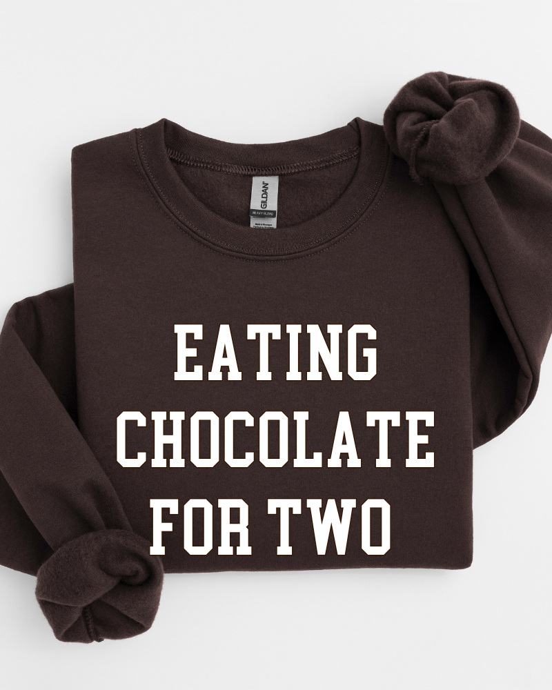 Eating Chocolate For Two - Adult Crewneck Sweatshirt