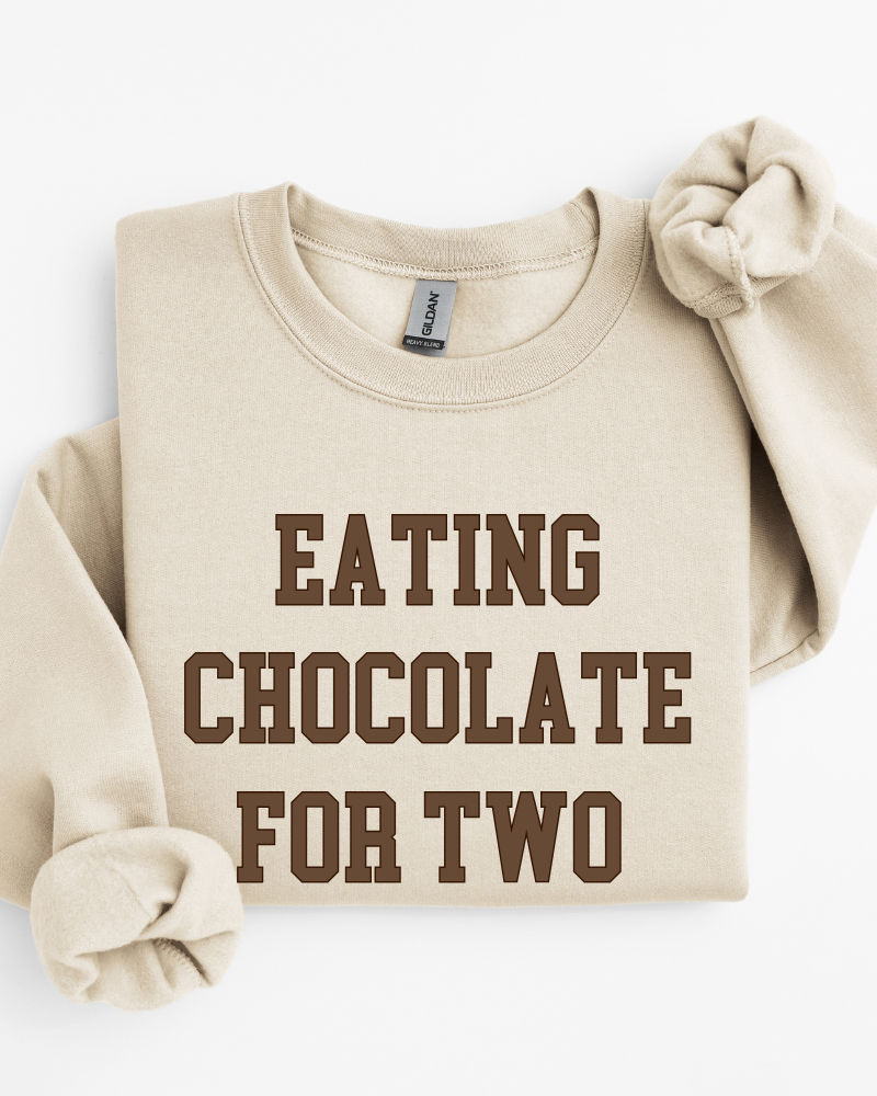 Eating Chocolate For Two - Adult Crewneck Sweatshirt