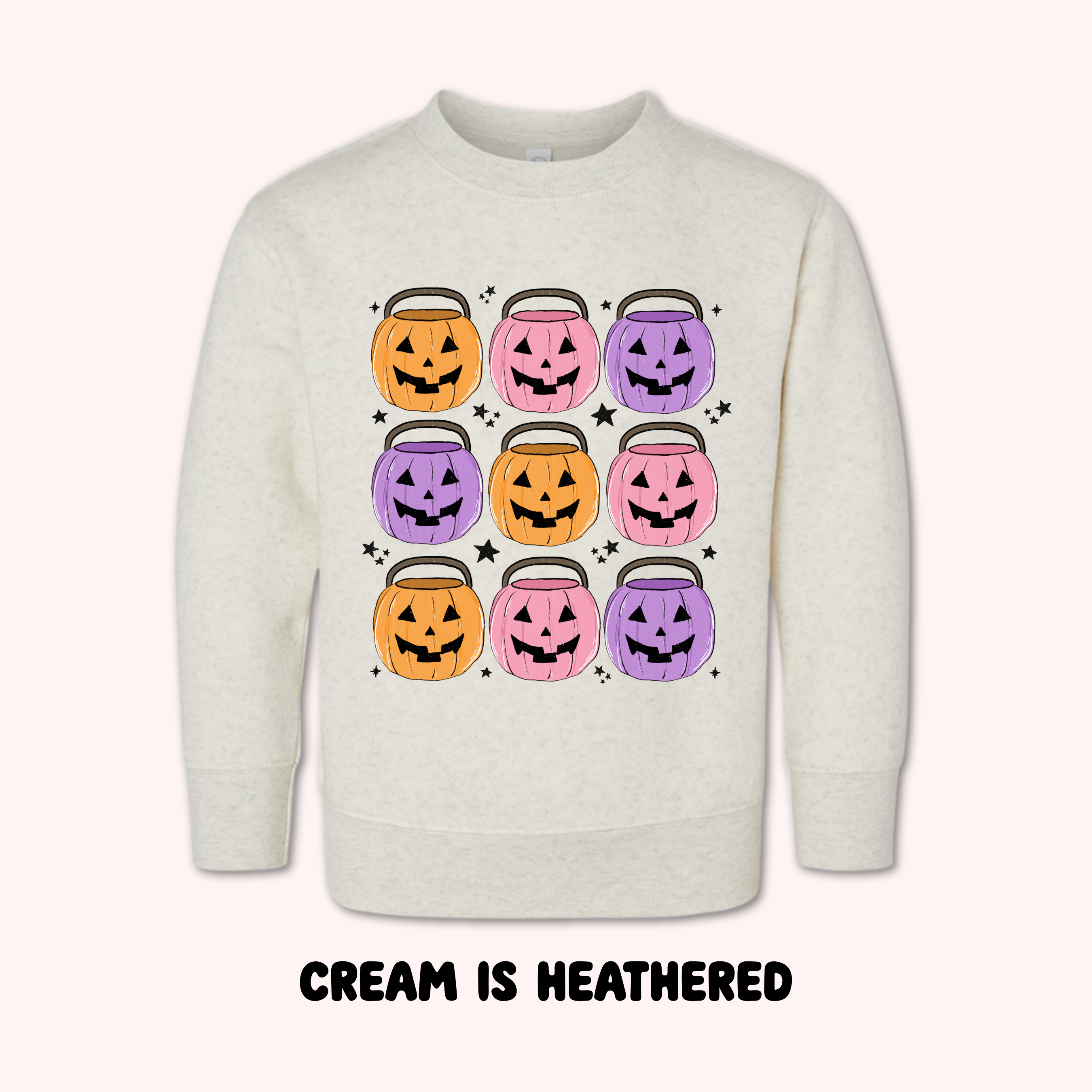 Pumpkin Jack-O-Lantern - Toddler & Youth Crewneck Sweatshirt