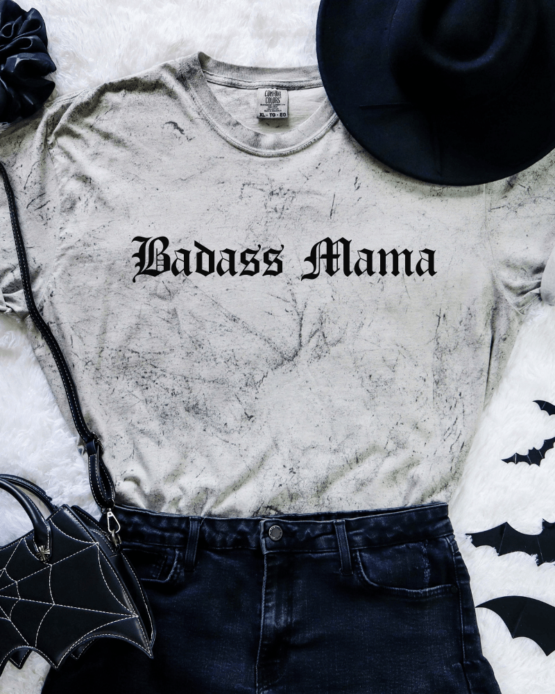 Badass Mama - Short Sleeve Adult Color Blast T-Shirt - Lily + AJ Clothing Co.