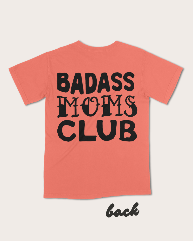 Badass Moms Club - Short Sleeve Adult T-Shirt (Terracotta) - Lily + AJ Clothing Co.