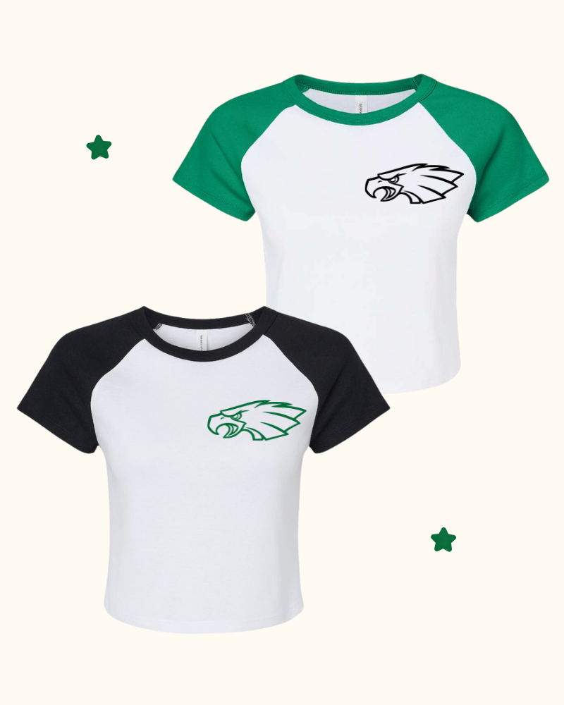 Birds - Raglan Cropped Tee - Lily + AJ Clothing Co.