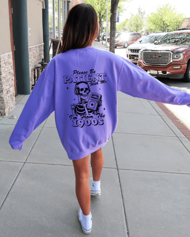 From the 1900s - Adult Crewneck Sweatshirt (Violet) - Lily + AJ Clothing Co.