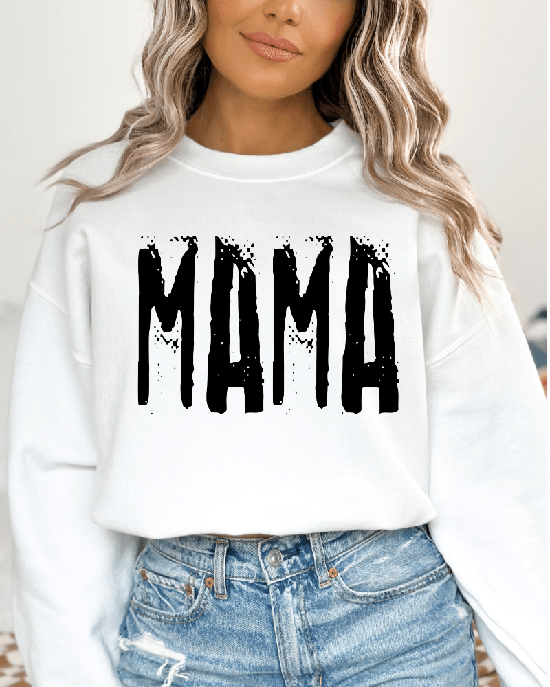 Grunge Mama - Adult Crewneck Sweatshirt (White) - Lily + AJ Clothing Co.