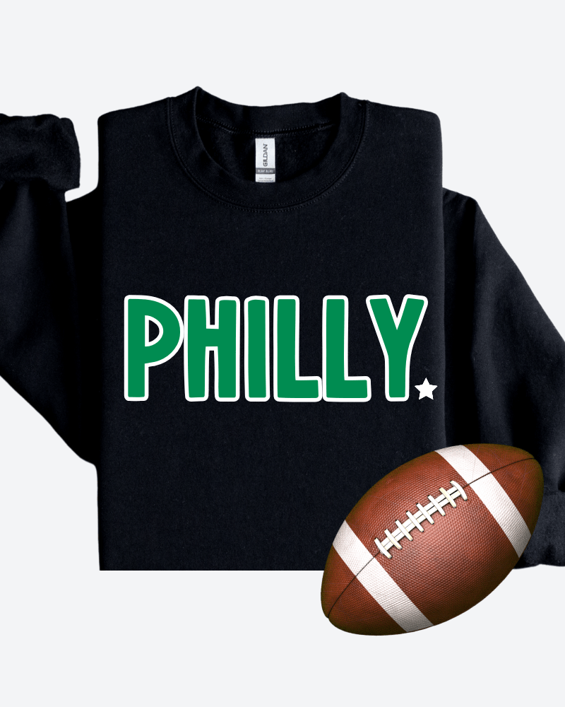 Philly - Toddler, Youth & Adult Crewneck Sweatshirt (Black) - Lily + AJ Clothing Co.